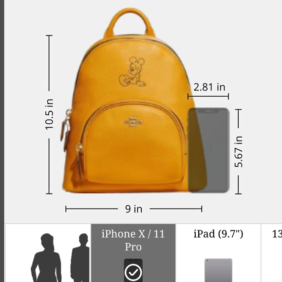 Disney x Coach Carrie Backpack 23 with Mickey Mouse used 1 time no flaws… - Picture 7 of 8